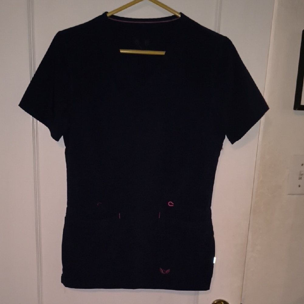 Smitten | Navy Short Sleeve Tee + Pants Scrubs Set